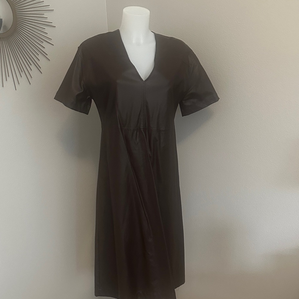Prologue Chocolate Brown V-Neck Midi Dress